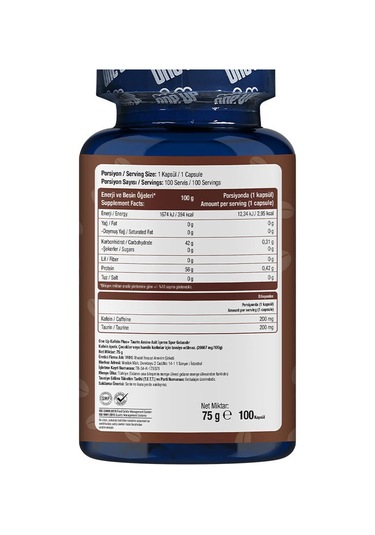 One Up Kafein Plus Aromasız 100 Kapsül