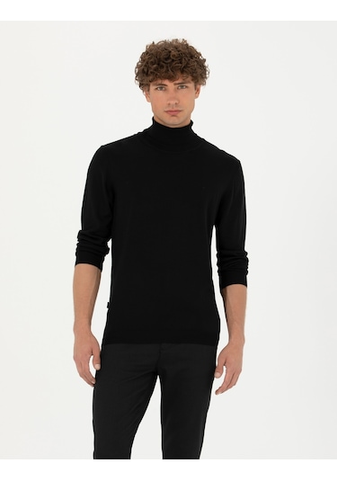 Pierre Cardin Erkek Siyah Triko Kazak 50270052-vr046 Siyah