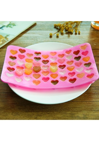 Yaratıcı Kalp Şekli 55-grid Ice Cube Tepsisi Pembe Diğer