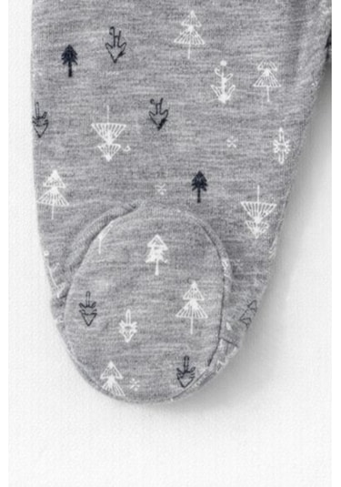 HelloBaby 2'li Bebek Tek Alt Pantolon Gri-ekru