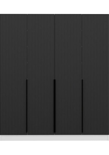 Minar Kale 210 Cm 4 Kapaklı 2b Raf Portmanto Byz Mbr Çizgili Ant