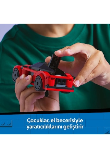 LEGO® City Kırmızı Spor Araba 60448 - 5 Yaş ve Üzeri Çocuklar için Yaratıcı Oyuncak Yapım Seti (109 Parça)