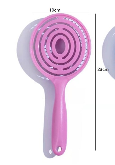 3d Profesyonel Açma Tarama Saç Fırçası Pembe Oval Saç Tarağı