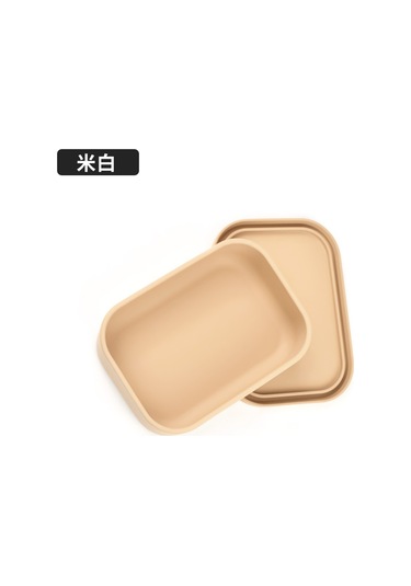 Kare Şeklinde Gıda Sınıfı Silikon Yemek Kutusu D-4 Beyaz