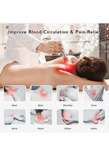 Moveevo Elde Taşınabilir Led Işık Terapi Cihazı Kırmızı Işık 630nm 660nm 850nm Yakın Kızılötesi Işık Terapi Cihazı Gümüş