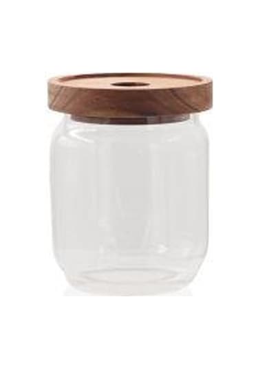 The Mia Ahşap Kapaklı Cam Saklama Kabı 500 Ml Cam0317