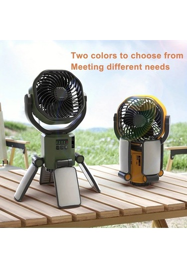 Motion003 Yeni Yazlık Sarı Çok Fonksiyonlu Fan Güçlü Sessiz Hızlı Soğutma 6000mah Pil Kamp Ofis Ev