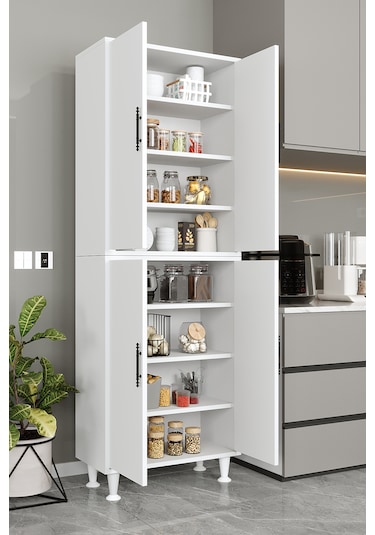 Ae-2086 Bala Beyaz Çok Amaçlı Mutfak Dolabı&banyo Dolabı, Kiler