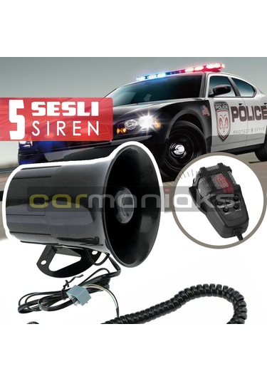 Her Araçla Uyumlu Megafonlu 5 Sesli Polis Sireni C9