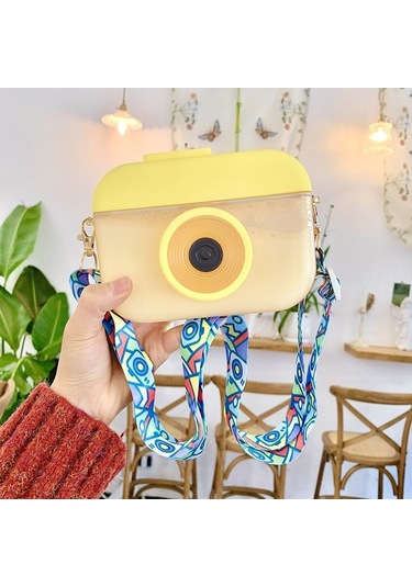 Plz Shop Çocuk Termos 400 Ml Pembe - Sızdırmaz Ve Taşınabilir - Pc/abs/pvc/silikon Sarı Çelik Sarı