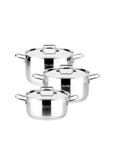 Tantitoni Premium 6 Parça Paslanmaz Çelik Tencere Seti