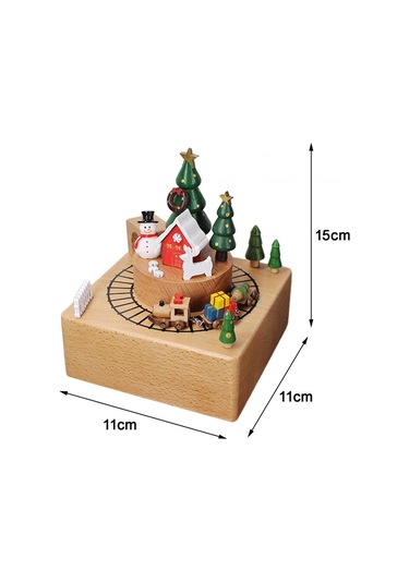 Suntek Çocuklar Için Döner Trenli Noel Treni Müzik Kutusu