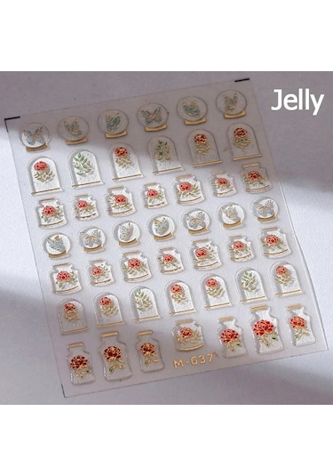 1 Adet 5d Japon Pembe Petal Kabartmalı Nail Art Etiketler Zarif Retro Çiçek Kendinden Yapışkanlı Transfer Tırnak Süslemeleri Çıkartmaları Dıy Tozlu Şarap