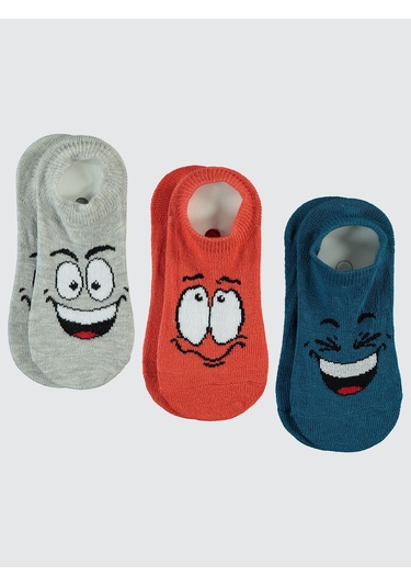 Civil Boys Erkek Çocuk 3'lü Babet Çorap 2-12 Yaş Gri Gri