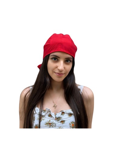 Formteks Aşçı Arka Kısım Bağlamalı Bandana Kırmızı