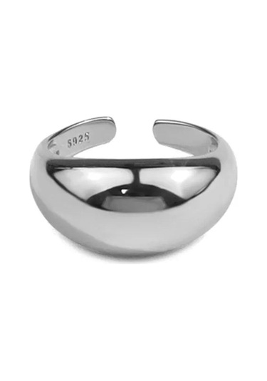 925 Ayar Gümüş Geometrik Unisex Ayarlanabilir Yüzük