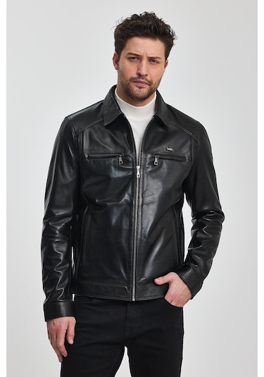 James Siyah Deri Mont 001