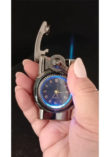 Klasik Şık Saatli Çakmak Çok Renkli