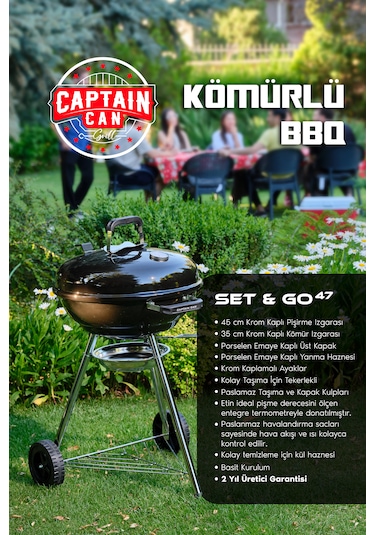 Set&go 47 Kömürlü Mangal Turuncu