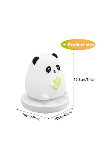 Çocuklar İçin Led Gece Lambası, Sevimli Panda Gece Lambası, Dokunmatik Sensörlü Yumuşak Silikon Gece Lambası