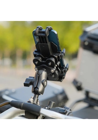 Joyjadehub Yeni Motosiklet Çatal Kök Telefon Tutucu Amortisör 1pc