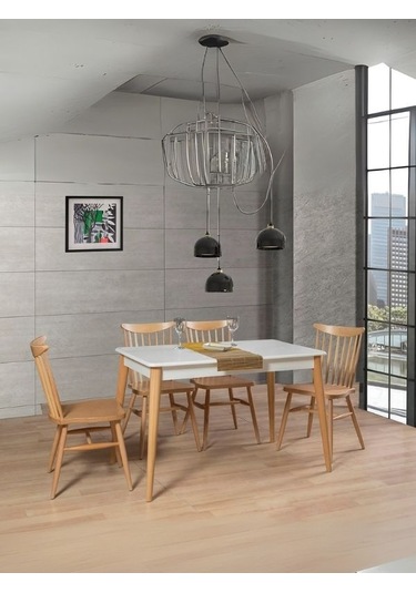 Ludovica Fransız Retro Still Açılır Yemek Masası 90x140 Naturel