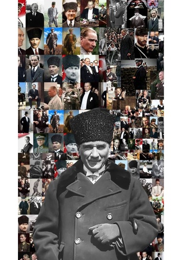 Çoklu Atatürk Resmi Kanvas Tablo Canvas Duvar Dekarasyon Duvar Süsü Ölçü Seçmeyi Unutmayınız :