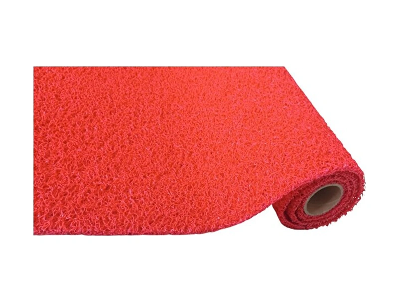 Kıvırcık Yolluk Gri İş Yeri Önü 14 Mm Su Emici Karmaşık Paspas Kırmızı