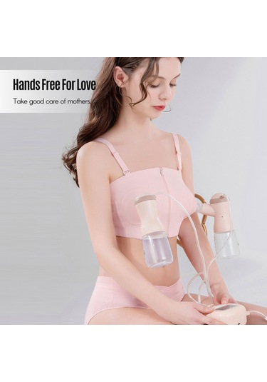 Fosenze "fa6010 Pamuklu Emzirme Sütyeni - Eller Serbest Sağma Pompası Uyumlu, Rahat Ve Nefes Alabilir"