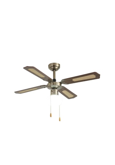 Dlc Poyraz Bakır Motor Lambalı 4 Kanatlı 107cm Tavan Vantilatörü