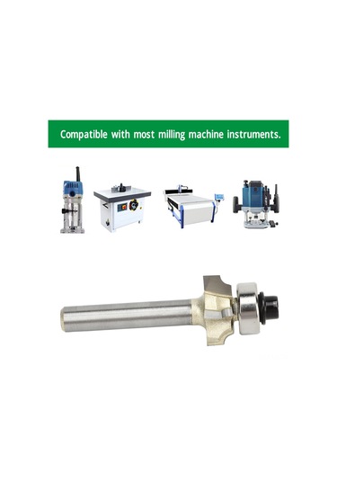 Vkemall Cemented Carbide Ova Kesici Ucu 1/4xr2 - 4 Telli, 1/4 İnç Saplı, Ahşap Kesim Ve Yumuşak Köşe İşleme Aracı