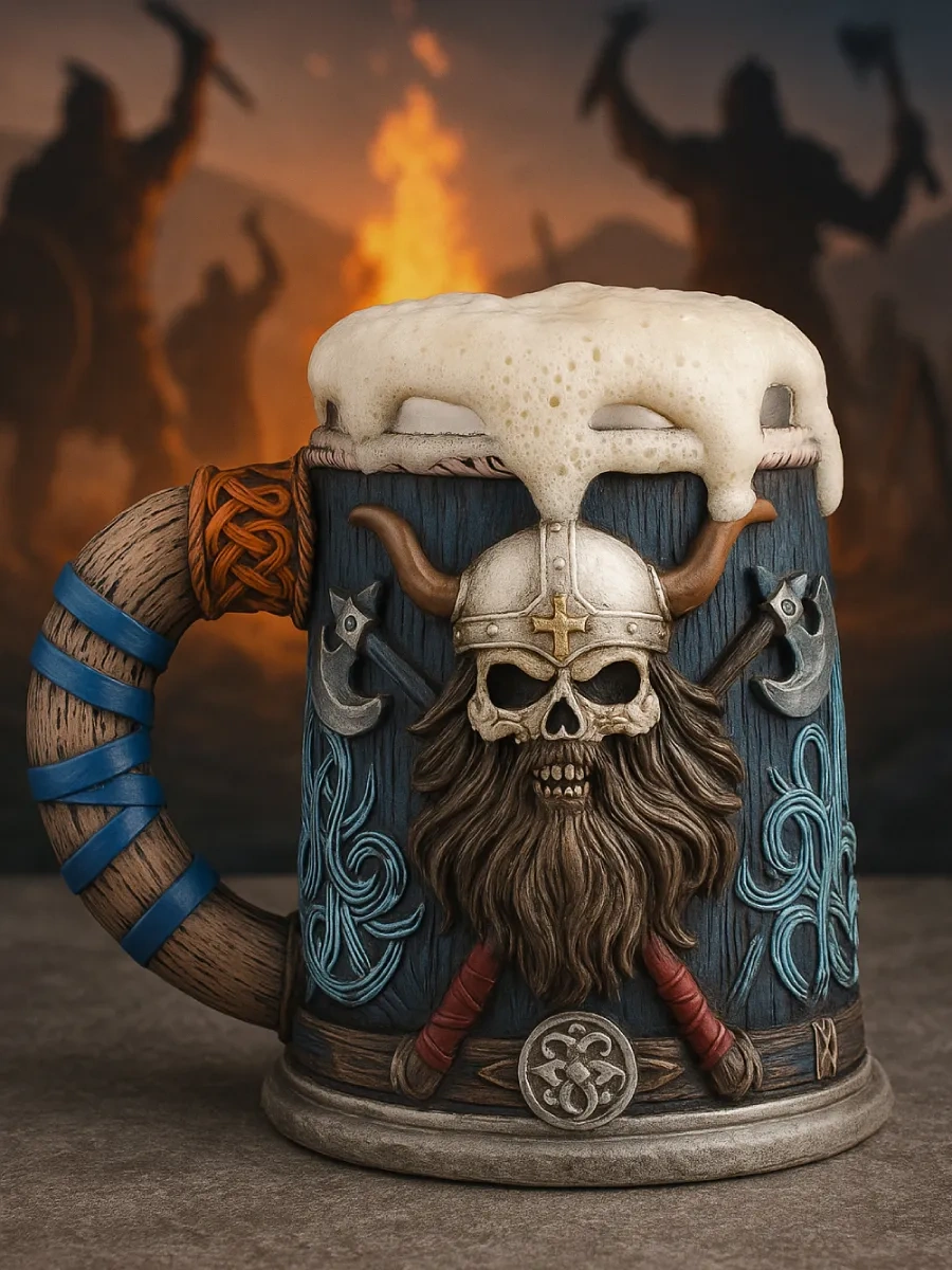 Conflate Hediye Bira Kupası "mavi Viking" 397410028 Mavi