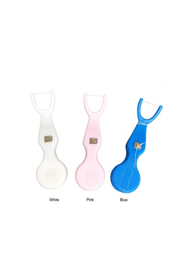 Samdoo 30m Nylon İpli Diş İpi Ve Abs Tutucu Seti - Mavi/pembe/beyaz Seçenekli