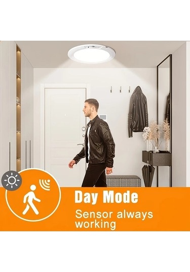 Fastbuy Uzaktan Kumandalı Hareket Sensörlü Tavan Lambası - 5 Parlaklık Seçeneği Ve 3 Renk