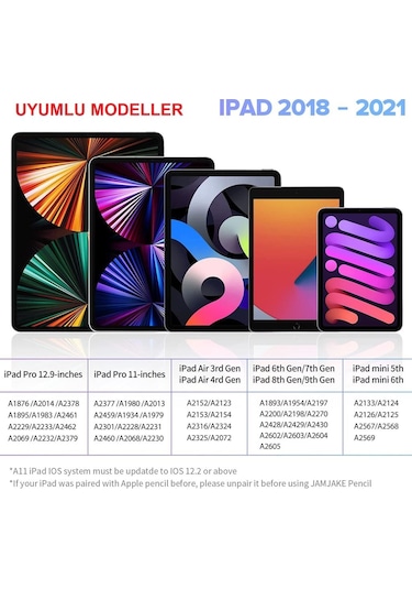 Apple Uyumlu iPad  Stylus Dokunmatik Kalem Palm Rejection Mıknatıslı Eğilmeye D