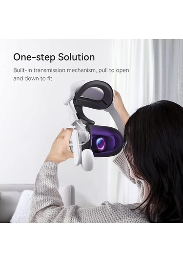 Kıwı Design Konforlu Pilli Sesli Kafa Bandı 6400mah - Quest 2 İle Uyumlu