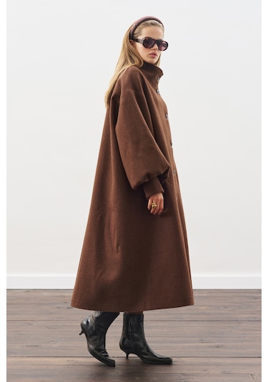 Gaıa Geniş Kaban Kahverengi Kahverengi