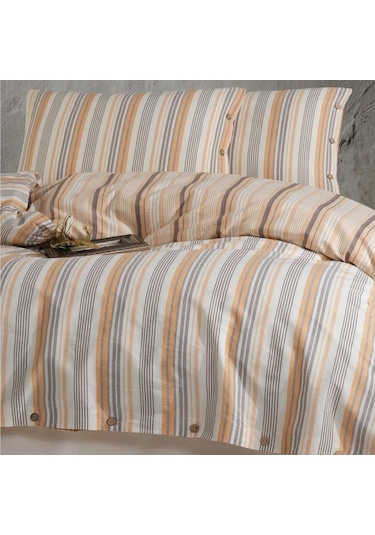 Clasy Butik Native Serisi Çift Kişilik Nevresim Takımı Velena V1 Somon