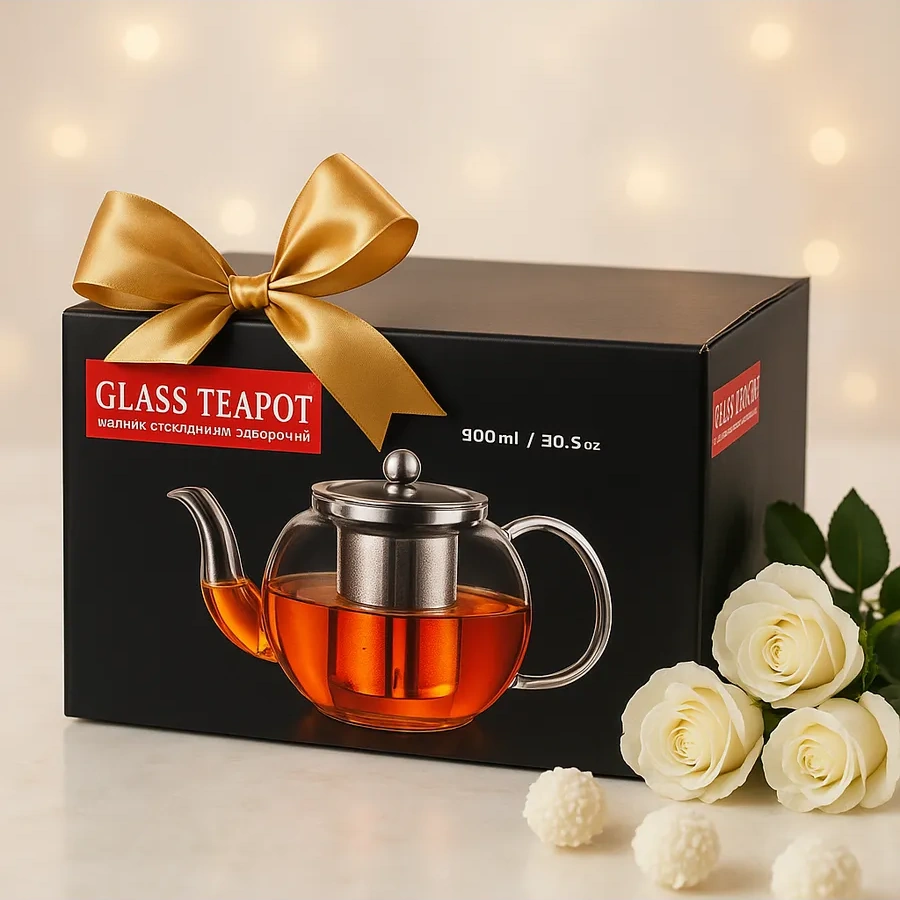 Cnglass 900 Ml Çıkarılabilir Filtreli Demlik Çaydanlık 310784712 Beyaz