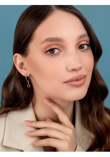 Veronika Kongo Küpe Yıldızı Gümüş 925 Ayar Altın Kaplama 34832785 Altın