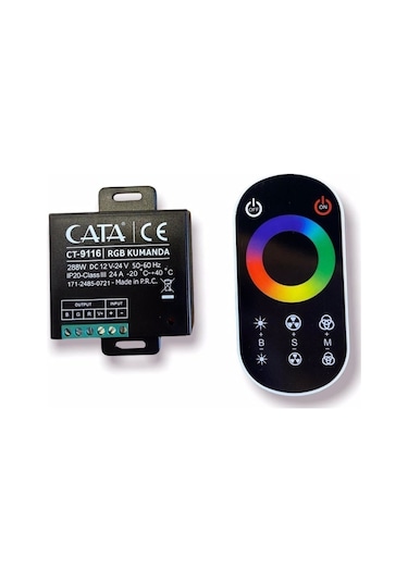 24 Amper Siyah Rgb Şerit Led Kumanda Adaptör Ct-9116