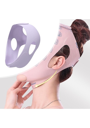 Homyl Buz Baş Sarma Evrensel Rahat Silikon Yüz Paketi Çene Için Mor