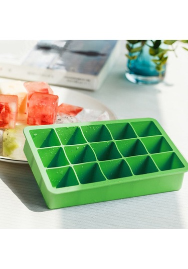 Hfambition Yemek Grade Silikon Buzluk 15 Hücreli Çok Amaçlı Mutfak Gereci - Yeşil Buz, Puding, Çikolata, Jöle İçin Çok Renkli