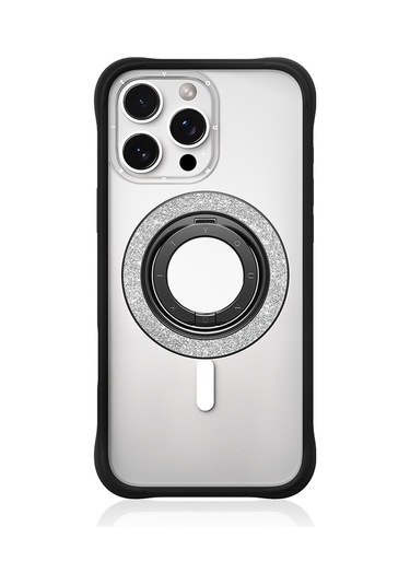 Youngkit Colorful Serisi Double Magnetik Ring Stand Telefon Tutucu Gümüş