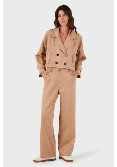Via Dante Bayan Pantolon 68672644suede Bej Bej
