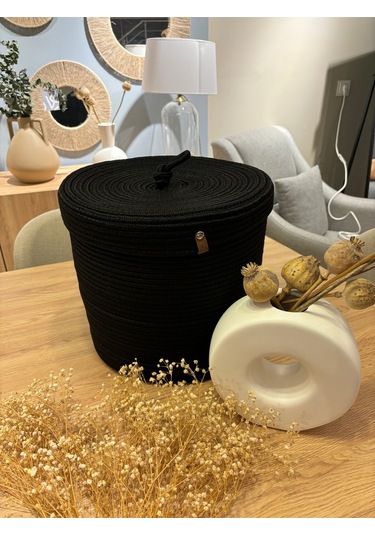 Victor Çok Amaçlı Düzenleyici Kapaklı Sepet,kapaklı Saksılık,kapaklı Organizer 26-20, Küçük Boy Siyah