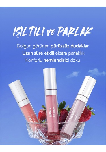 Flormar Besleyici Dudak Parlatıcısı - Dewy Lip Glaze - 024 Coral-8682536069441