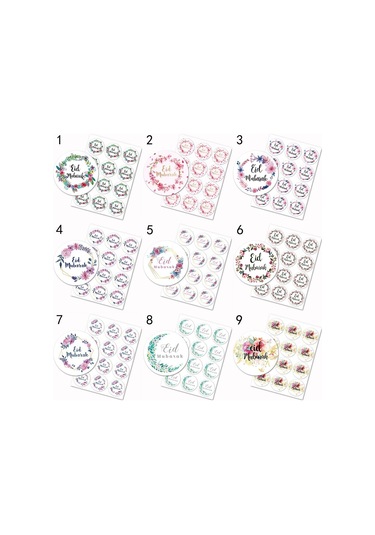 Eıd Mubarak Sticker Etiket Mühür Etiketleri 3 3 3 Diğer