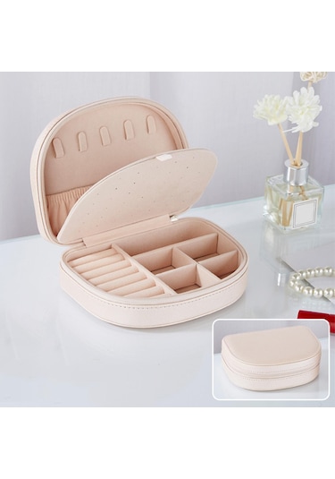 Homyl Küçük Mücevher Kutusu Organizatör Yüzük Kayısı Kayısı