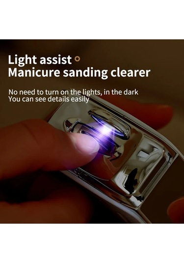 Willowhaven Siyah Akıllı Elektrikli Tırnak Makası Anti Sıkıştırma Parlatma Aydınlatma Taşlama Uzun Pil Ömrü Taşınabilir Premium Ambalaj Ideal Hediye Halloween